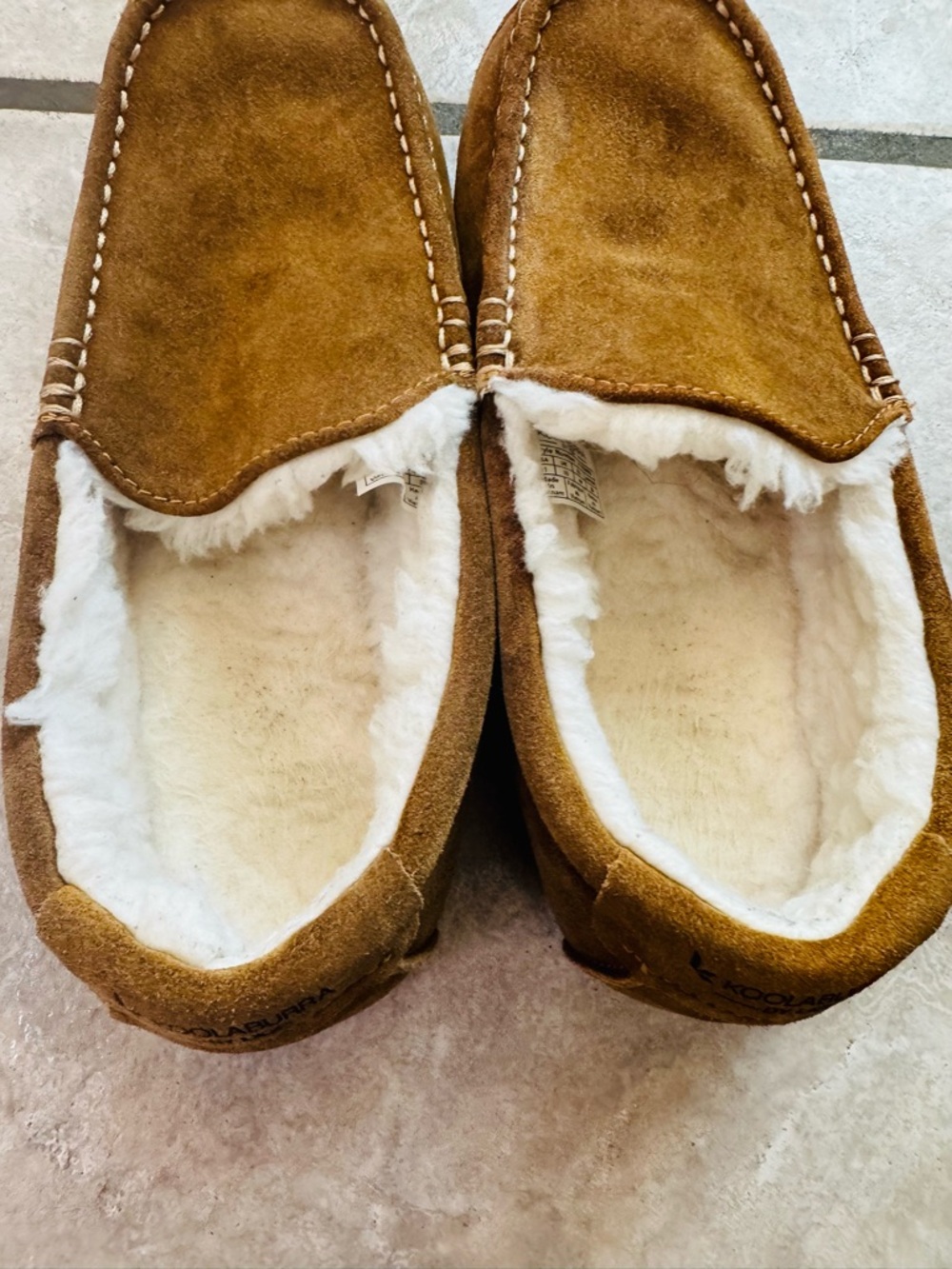 Koolaburra by UGG Men’s Tipton Suede Slipper Moccasins - Chestnut - Size 11 - Picture 4 of 7